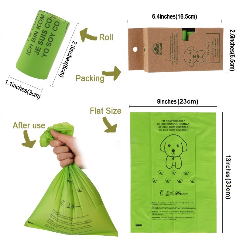 disposable dog waste bag pet poop bag biodegradable compostable bag